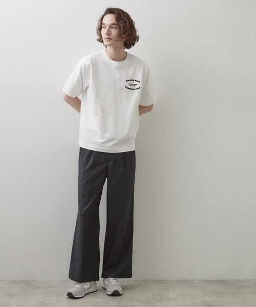 Dessin(デッサン)の「ロゴ刺繍ミニ裏毛Tシャツ(Tシャツ/カットソー・メンズ・グレー/モスグリーン/オフホワイト/チャコールグレー・03/02)」の8枚目の写真