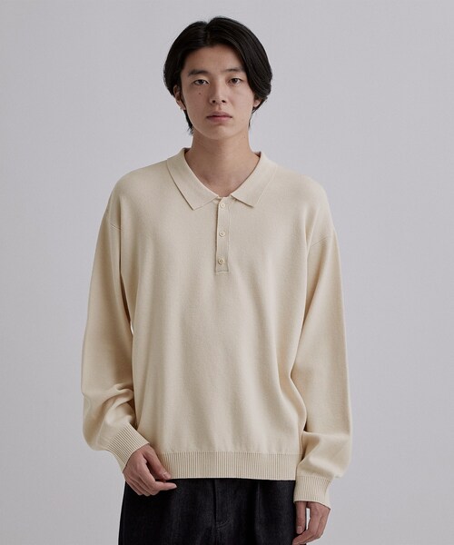 tk.TAKEO KIKUCHI(ティーケータケオキクチ)の「CARE FREE KNITポロシャツ(ニット/セーター・メンズ・ブラック/オフホワイト/ブラウン系その他・02/03/04)」の16枚目の写真