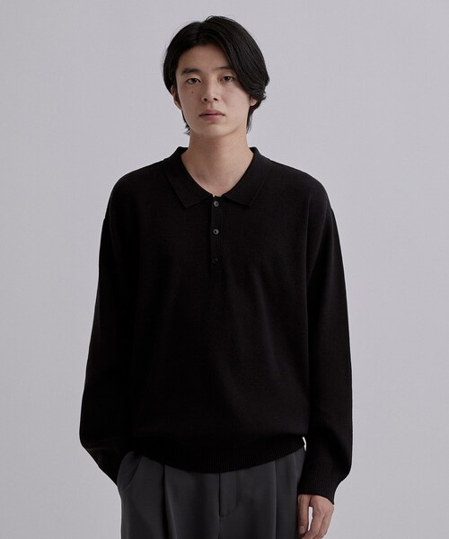 tk.TAKEO KIKUCHI(ティーケータケオキクチ)の「CARE FREE KNITポロシャツ(ニット/セーター・メンズ・ブラック/オフホワイト/ブラウン系その他・02/03/04)」の20枚目の写真