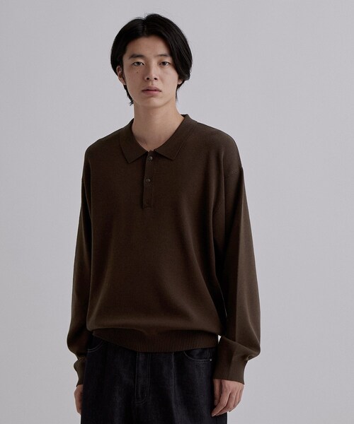 tk.TAKEO KIKUCHI(ティーケータケオキクチ)の「CARE FREE KNITポロシャツ(ニット/セーター・メンズ・ブラック/オフホワイト/ブラウン系その他・02/03/04)」の12枚目の写真