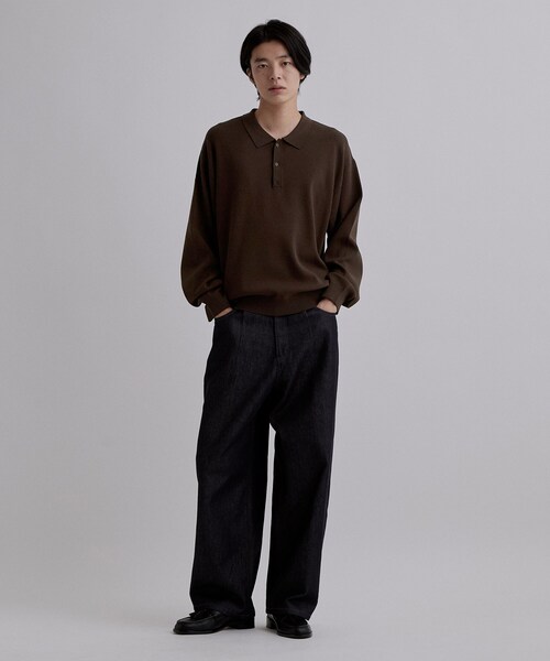 tk.TAKEO KIKUCHI(ティーケータケオキクチ)の「CARE FREE KNITポロシャツ(ニット/セーター・メンズ・ブラック/オフホワイト/ブラウン系その他・02/03/04)」の14枚目の写真