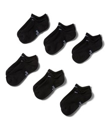 NIKE | ナイキ パフォーマンス クッションド ノーショウ キッズ トレーニングソックス (6足) / Nike Everyday Kids' Cushioned No-Show Socks (6 Pairs) SX6911-010 Black(ソックス/靴下)