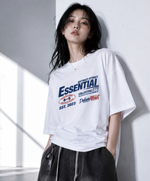 エッセンシャルビジョン オーバーサイズ 半袖Tシャツ [ホワイト]