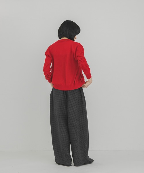 KBF(ケイビーエフ)の「チェックWIDEパンツ(その他パンツ・レディース・アイボリー/キャメル/チャコールグレー・ONE)」の20枚目の写真