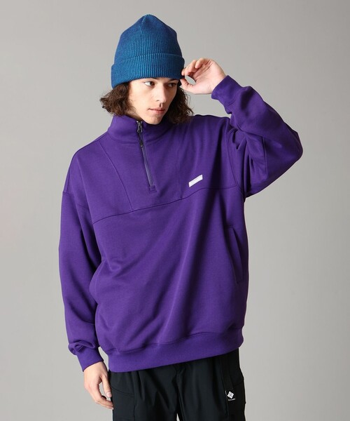 Columbia(コロンビア)の「Columbia/ フレミングベイハーフジップ /コロンビア(スウェット・レディース・パープル/ブラック/グリーン/ホワイト・XL/M/XS/L/S)」の4枚目の写真
