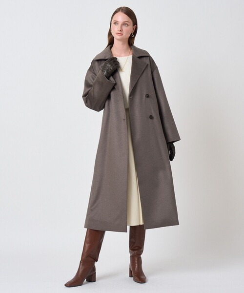 ANAYI(アナイ)の「カシミヤステンカラーコート(ステンカラーコート・レディース・モカ/ベージュ/ブラック・38/36)」の2枚目の写真