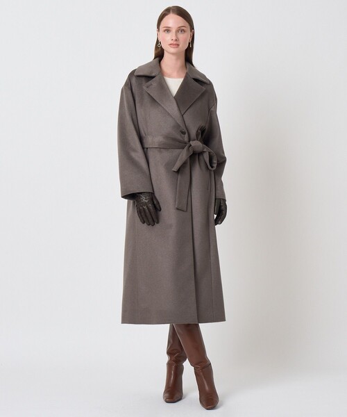 ANAYI(アナイ)の「カシミヤステンカラーコート(ステンカラーコート・レディース・モカ/ベージュ/ブラック・38/36)」の9枚目の写真