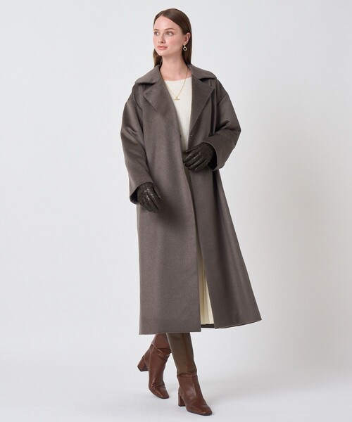 ANAYI(アナイ)の「カシミヤステンカラーコート(ステンカラーコート・レディース・モカ/ベージュ/ブラック・38/36)」の11枚目の写真