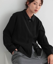 落ち感シャツブルゾン【サスティナブル】