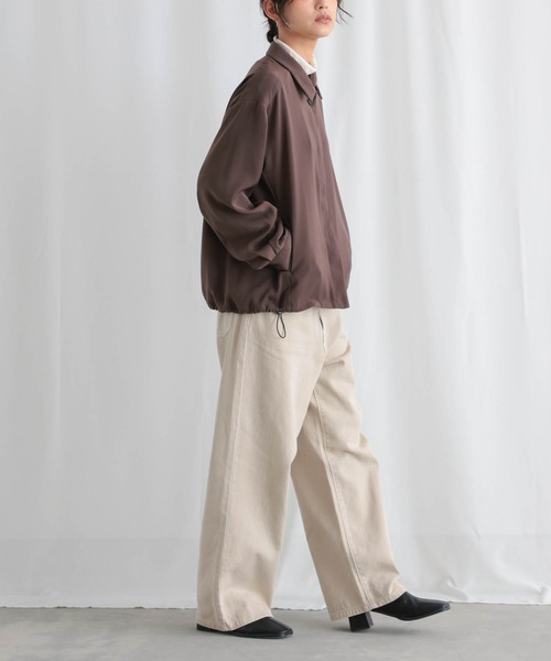 for/c(フォーシー)の「落ち感シャツブルゾン【サスティナブル】(ブルゾン・レディース・ブラック/ダークブラウン・L/M)」の22枚目の写真