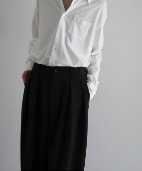 my beautiful landlet（マイビューティフルランドレット）の「my beautiful landlet 2 tuck corduroy wide pants（その他パンツ・メンズ・ブラック/グレー・0）」の5枚目の写真