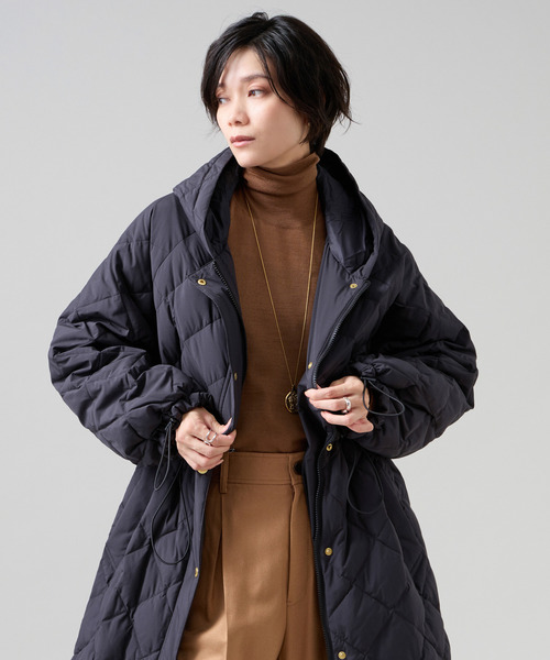 Liesse(リエス)の「《別注》【TAION×Liesse】フード付きロングコート(ダウンジャケット/コート・レディース・ネイビー/アイボリー・FREE)」の20枚目の写真