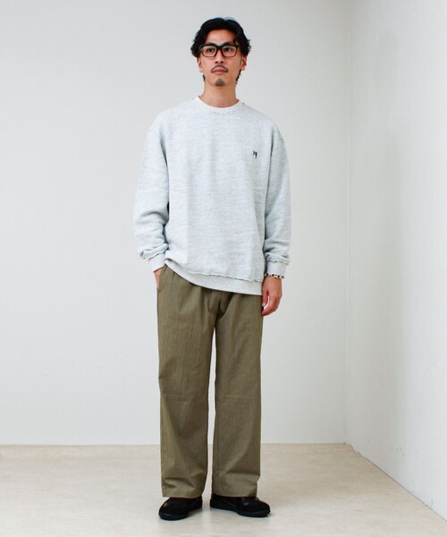 GLOSTER（グロスター）の「【BOY BACK FANCY】裏配色フリース スウェットプルオーバー（スウェット・メンズ・ネイビー/ブラック/ライトグレー・L/M/S）」の16枚目の写真