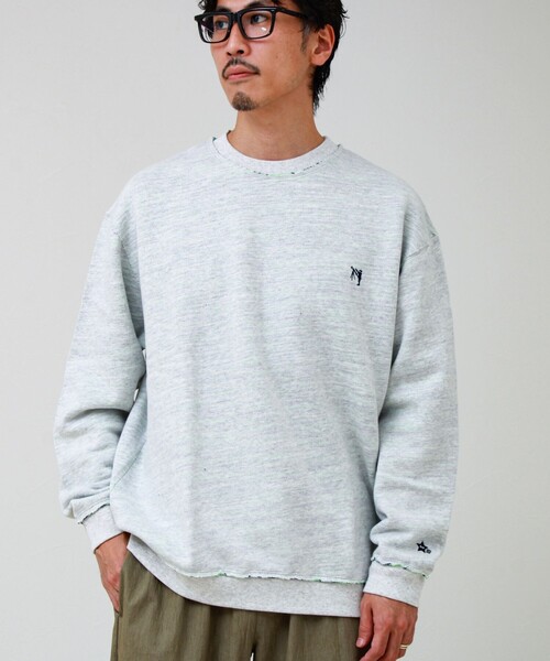 GLOSTER（グロスター）の「【BOY BACK FANCY】裏配色フリース スウェットプルオーバー（スウェット・メンズ・ネイビー/ブラック/ライトグレー・L/M/S）」の17枚目の写真