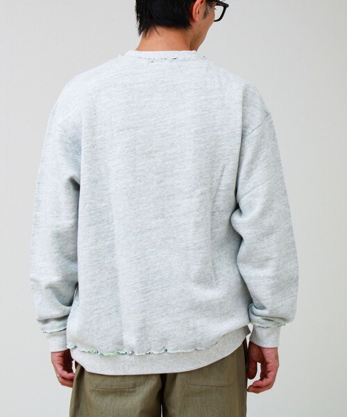GLOSTER（グロスター）の「【BOY BACK FANCY】裏配色フリース スウェットプルオーバー（スウェット・メンズ・ネイビー/ブラック/ライトグレー・L/M/S）」の20枚目の写真