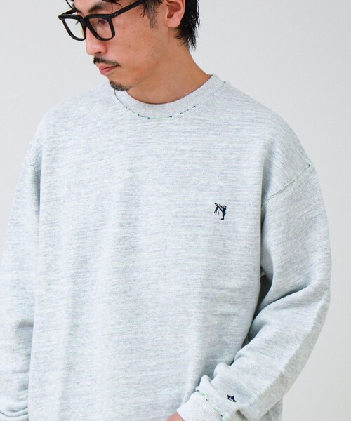 GLOSTER（グロスター）の「【BOY BACK FANCY】裏配色フリース スウェットプルオーバー（スウェット・メンズ・ネイビー/ブラック/ライトグレー・L/M/S）」の21枚目の写真