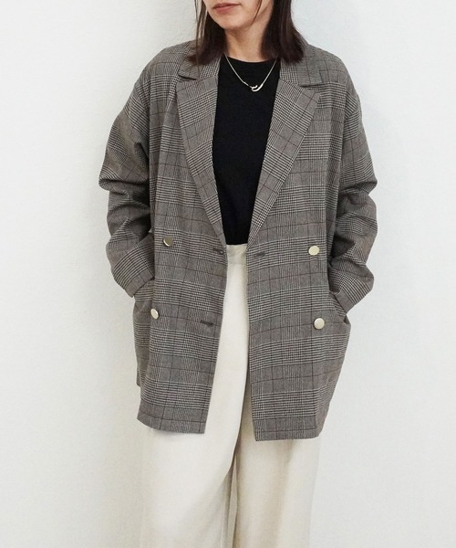 SELECT LEVERY(セレクトリベリー)の「先染めチェックテーラードジャケット(テーラードジャケット・レディース・ブラウン/ブラウン系その他・MEDIUM)」の18枚目の写真
