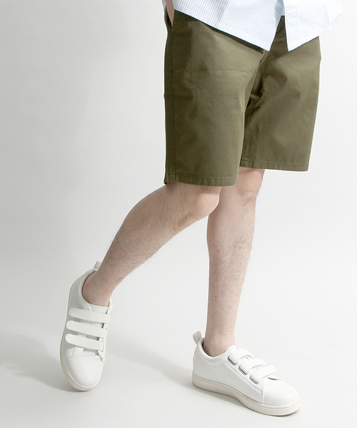 WEGO（ウィゴー）の「WEGO/スタンダードチノショーツ（チノパンツ・メンズ・ホワイト/ネイビー/ロイヤルブルー/ブラック/ベージュ/カーキ/グリーン/ピンク/パープル・X-LARGE/MEDIUM/LARGE/SMALL）」の5枚目の写真