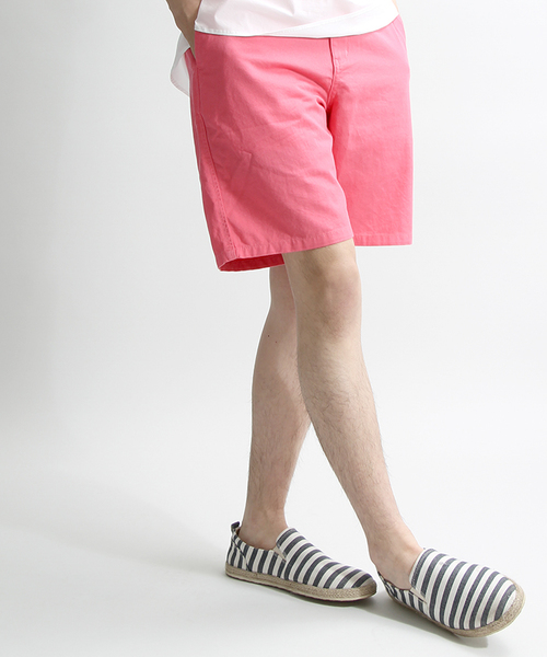 WEGO（ウィゴー）の「WEGO/スタンダードチノショーツ（チノパンツ・メンズ・ホワイト/ネイビー/ロイヤルブルー/ブラック/ベージュ/カーキ/グリーン/ピンク/パープル・X-LARGE/MEDIUM/LARGE/SMALL）」の9枚目の写真