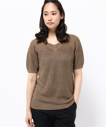 HELIOPOLE | ◆2016春夏新作◆heliopole メランジカラーリネン畦編みニットプルオーバー(ニット/セーター)