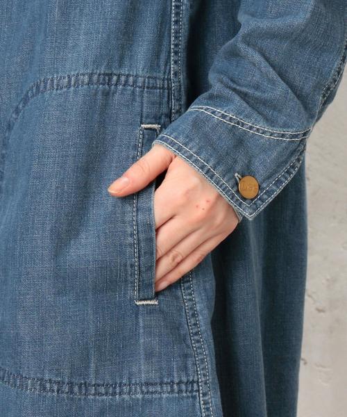 Lee（リー）の「[別注]CB LEE（リー）×GLR WORK ワンピース◆（シャツワンピース・レディース・オリーブ/ネイビー・MEDIUM/SMALL）」の10枚目の写真