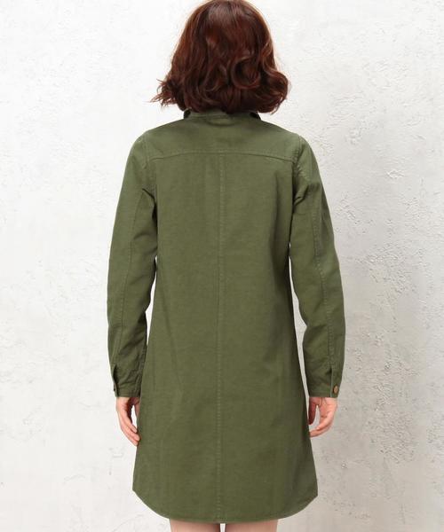 Lee（リー）の「[別注]CB LEE（リー）×GLR WORK ワンピース◆（シャツワンピース・レディース・オリーブ/ネイビー・MEDIUM/SMALL）」の6枚目の写真