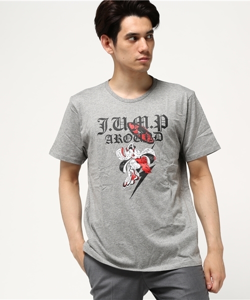 WEGO(ウィゴー)の「WEGO/番傘Tシャツ(Tシャツ/カットソー・メンズ・ブラック/杢グレー・LARGE/MEDIUM)」の2枚目の写真