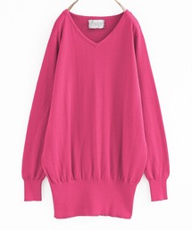 n'OrLABEL | オシャレウォーカーオリジナル。「今、欲しい。」「ずっと使える。」待望の至福の綿ニット！！『ゆるやかVネックシンプルニット』(ニット/セーター)