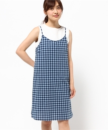 Denime | インディゴチェックキャミワンピース(ワンピース)