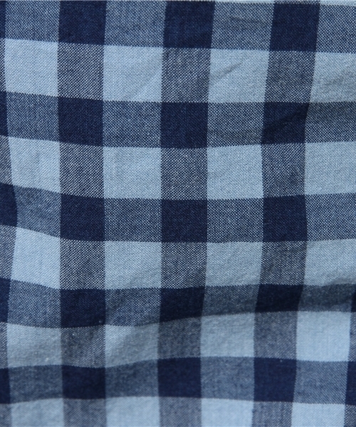 Denime（ドゥニーム）の「インディゴチェックキャミワンピース（ワンピース・レディース・ライトインディゴブルー/インディゴブルー・FREE）」の10枚目の写真