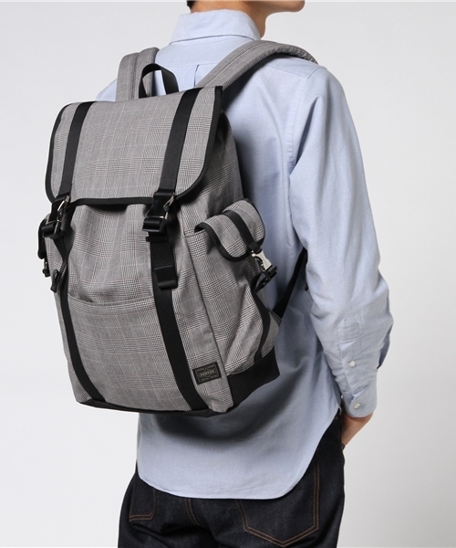 HEAD PORTER（ヘッドポーター）の「SAVILLE/RUCKSACK（バックパック/リュック・メンズ・グレー/ネイビー・ONE SIZE）」の8枚目の写真