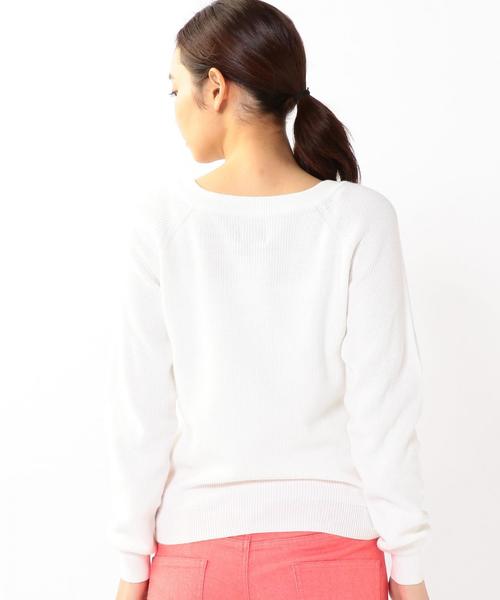 coen（コーエン）の「【スマイルプライス】カラーコットンVネックニット（ニット/セーター・レディース・ネイビー/ベージュ/ピンク/ホワイト・LARGE/MEDIUM）」の16枚目の写真