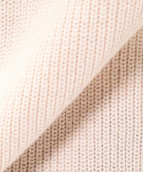 coen（コーエン）の「【スマイルプライス】カラーコットンVネックニット（ニット/セーター・レディース・ネイビー/ベージュ/ピンク/ホワイト・LARGE/MEDIUM）」の9枚目の写真