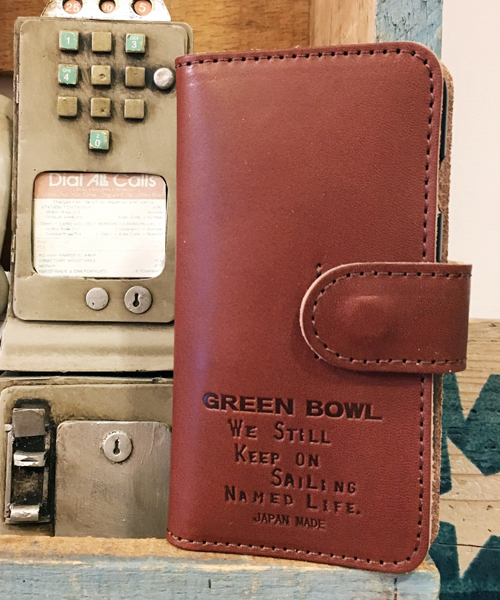 GREEN BOWL（グリーンボウル）の「GREEN BOWL Leather iphone Case/グリーンボウルレザーアイフォンケース（スマホケース/カバー・メンズ・カーキ/ネイビー/ブラウン/キャメル・FREE）」の2枚目の写真