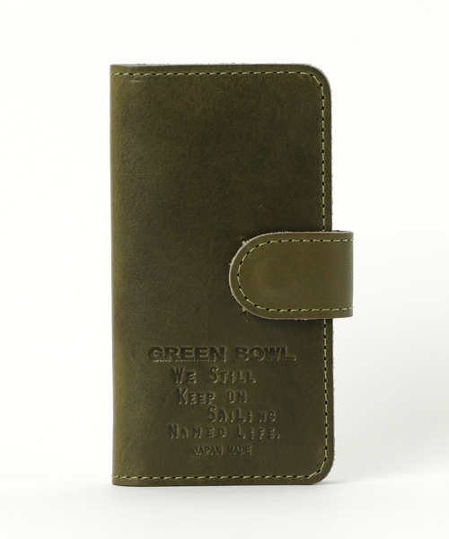 GREEN BOWL（グリーンボウル）の「GREEN BOWL Leather iphone Case/グリーンボウルレザーアイフォンケース（スマホケース/カバー・メンズ・カーキ/ネイビー/ブラウン/キャメル・FREE）」の7枚目の写真