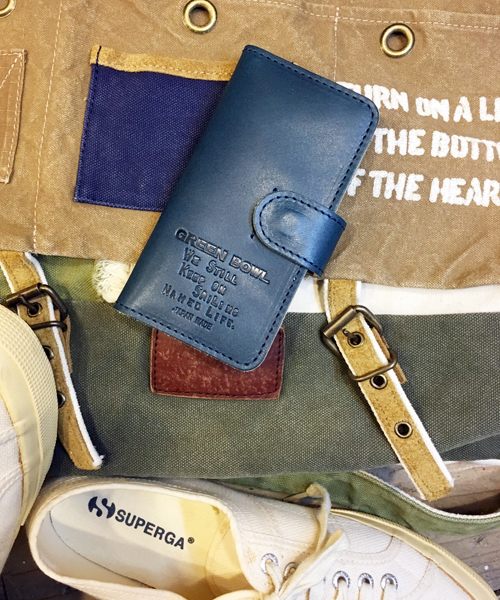 GREEN BOWL（グリーンボウル）の「GREEN BOWL Leather iphone Case/グリーンボウルレザーアイフォンケース（スマホケース/カバー・メンズ・カーキ/ネイビー/ブラウン/キャメル・FREE）」の12枚目の写真