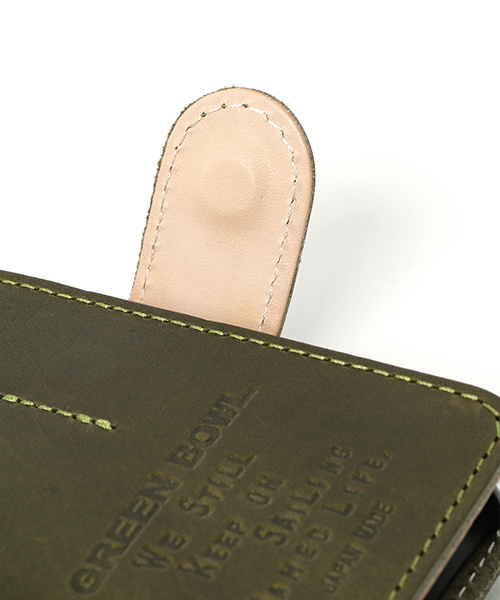 GREEN BOWL（グリーンボウル）の「GREEN BOWL Leather iphone Case/グリーンボウルレザーアイフォンケース（スマホケース/カバー・メンズ・カーキ/ネイビー/ブラウン/キャメル・FREE）」の8枚目の写真