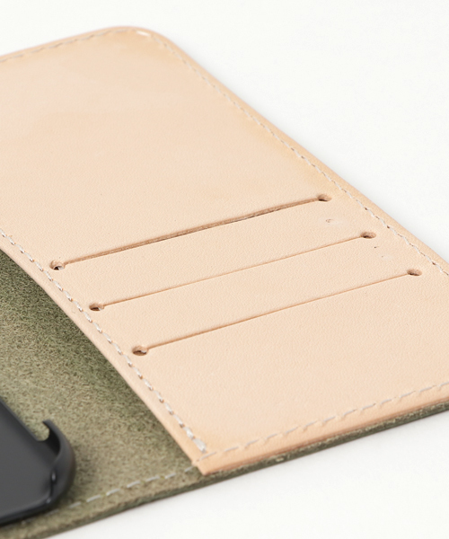 GREEN BOWL（グリーンボウル）の「GREEN BOWL Leather iphone Case/グリーンボウルレザーアイフォンケース（スマホケース/カバー・メンズ・カーキ/ネイビー/ブラウン/キャメル・FREE）」の11枚目の写真