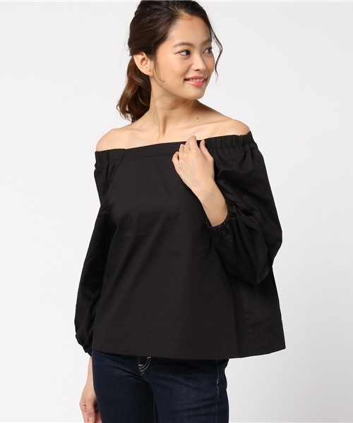 WEGO（ウィゴー）の「WEGO/ボリュームパフオフショルダーブラウス（シャツ/ブラウス・レディース・ホワイト/ブルー系その他4/ブラック/ベージュ/ライトピンク・FREE）」の18枚目の写真