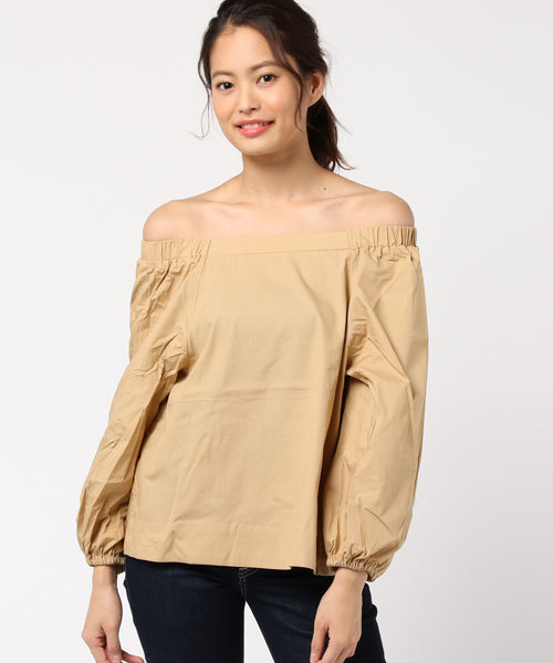 WEGO（ウィゴー）の「WEGO/ボリュームパフオフショルダーブラウス（シャツ/ブラウス・レディース・ホワイト/ブルー系その他4/ブラック/ベージュ/ライトピンク・FREE）」の19枚目の写真