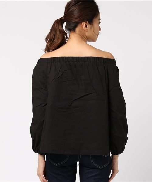 WEGO（ウィゴー）の「WEGO/ボリュームパフオフショルダーブラウス（シャツ/ブラウス・レディース・ホワイト/ブルー系その他4/ブラック/ベージュ/ライトピンク・FREE）」の8枚目の写真