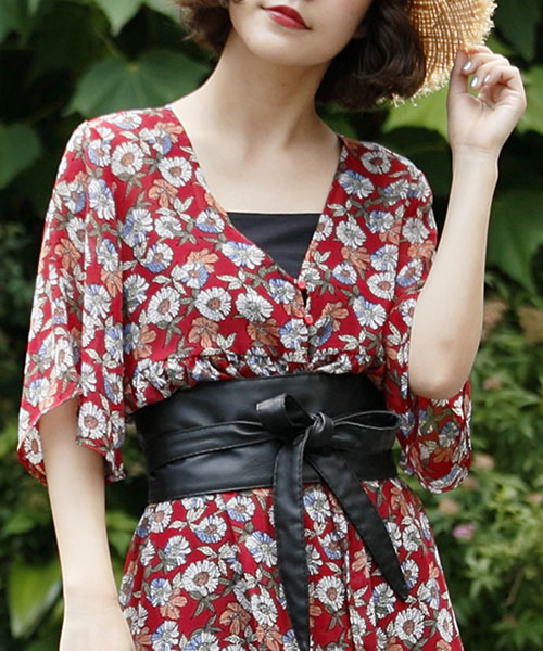 RAY CASSIN(レイカズン)の「サッシュベルト(ベルト・レディース・ピンク/ブラウン/ブラック/ベージュ・FREE)」の2枚目の写真