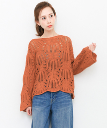 KBF | KBF レース編みフレアスリーブプルオーバー(ニット/セーター)