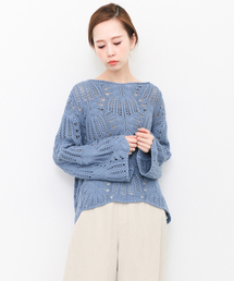 KBF | KBF レース編みフレアスリーブプルオーバー(ニット/セーター)