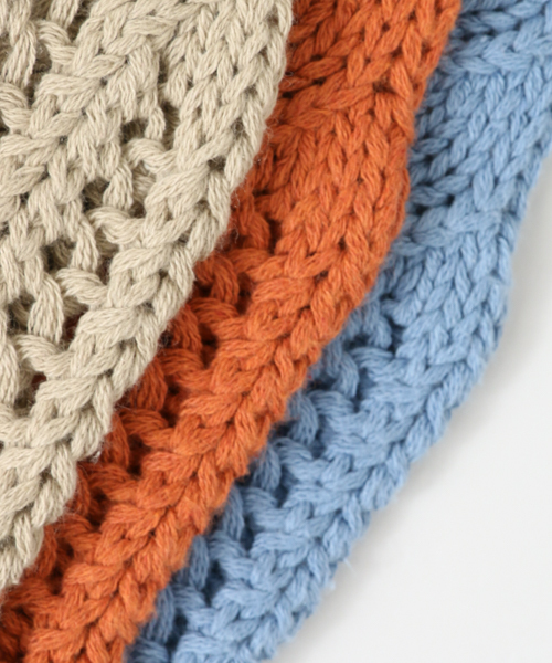 KBF（ケイビーエフ）の「KBF レース編みフレアスリーブプルオーバー（ニット/セーター・レディース・オレンジ/ベージュ/ライトブルー・ONE）」の15枚目の写真