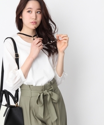 Andemiu | チョーカールックTシャツ752843(Tシャツ/カットソー)