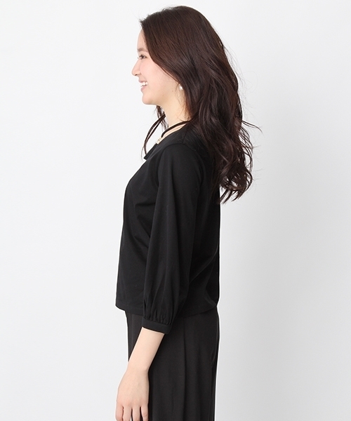 Andemiu（アンデミュウ）の「チョーカールックTシャツ752843（Tシャツ/カットソー・レディース・ホワイト/ブラック/ライトブルー・FREE）」の7枚目の写真