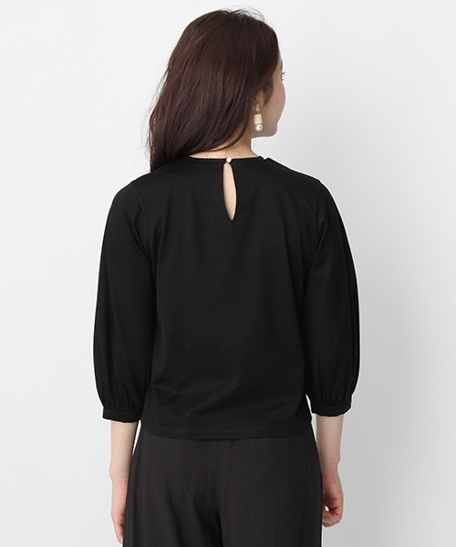 Andemiu（アンデミュウ）の「チョーカールックTシャツ752843（Tシャツ/カットソー・レディース・ホワイト/ブラック/ライトブルー・FREE）」の8枚目の写真