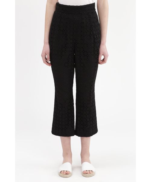 JILL STUART(ジルスチュアート)の「ブロックレースフレアパンツ(その他パンツ・レディース・ブラック/ホワイト・0/2/4)」の2枚目の写真