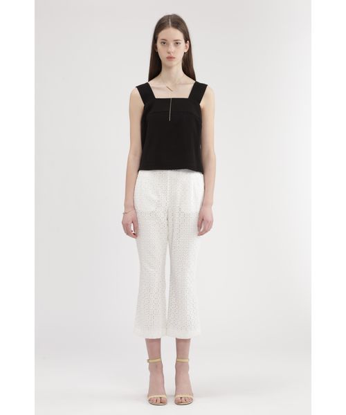 JILL STUART(ジルスチュアート)の「ブロックレースフレアパンツ(その他パンツ・レディース・ブラック/ホワイト・0/2/4)」の3枚目の写真